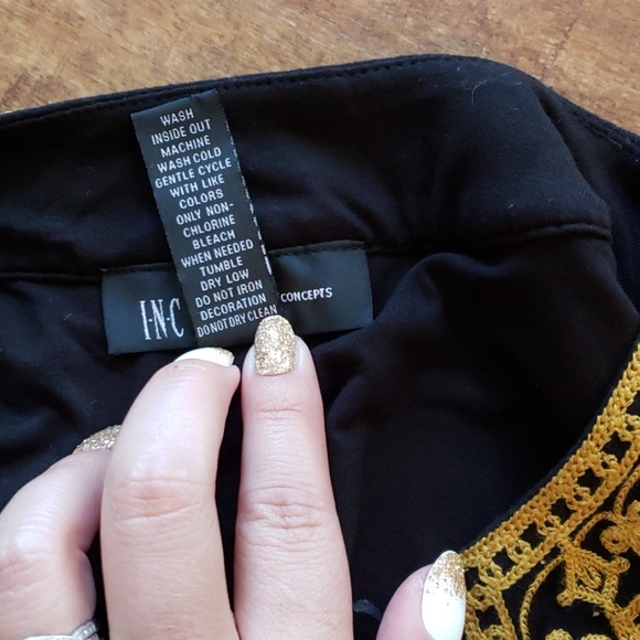 INC little black and yellow dress - Picture 8 of 8